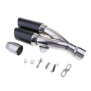 51MM 2'' Dual-Outlet Exhaust Muffler Pipe Silencer Slip on for Yamaha