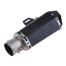 Universal Black Exhaust Muffler Pipe Slip on Motorbike Street Bike 51mm 2