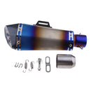 51mm Universal Motorcycle Modified Exhaust Muffler Pipe for Kawasaki Blue