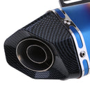 51mm Universal Motorcycle Modified Exhaust Muffler Pipe for Kawasaki Blue