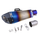 51mm Universal Motorcycle Modified Exhaust Muffler Pipe for Kawasaki Blue