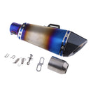 51mm Universal Motorcycle Modified Exhaust Muffler Pipe for Kawasaki Blue