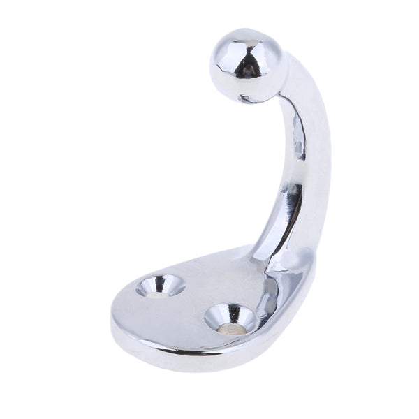 1 Piece Silver High Polished Single Robe Hook Hat Coat Hangers for Boat Bedroom Bathroom Wall Mount
