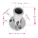 84 Degree Stainless Steel Hand Rail Fittings 25mm/1" Round Base Deck