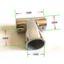 Marine Grade 316 Stainless Steel Boat Yacht Handrail - 3 Way 90 Grade Angle