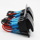 Universal Waterproof 6 Gang LED Rocker Switch Panel Circuit Breaker Voltmeter 12V 24V for Boat SUV Truck
