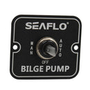 SEAFLO 2-Way On-Off Bilge Pump Aluminum Panel Switch For Marine Boat
