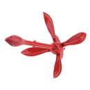 RED 1.5lb Stainless Steel Folding Grapnel Anchor - Marine Boat Yacht Kayak