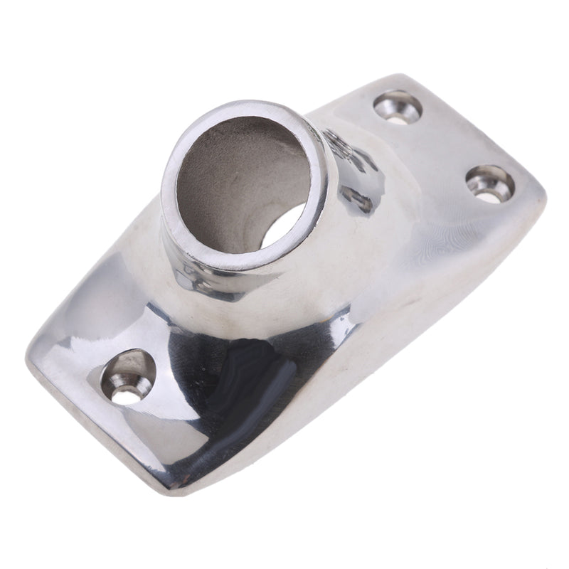 1 Piece Silver Boat Railing/Handrail Square Bottom Round Tube Base 20mm Boat Hardware