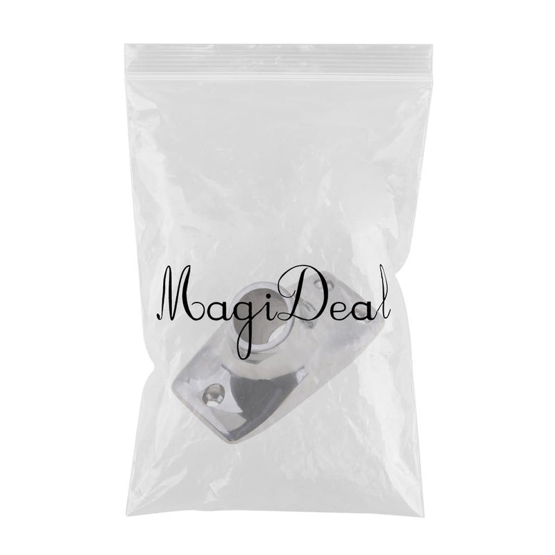 1 Piece Silver Boat Railing/Handrail Square Bottom Round Tube Base 20mm Boat Hardware