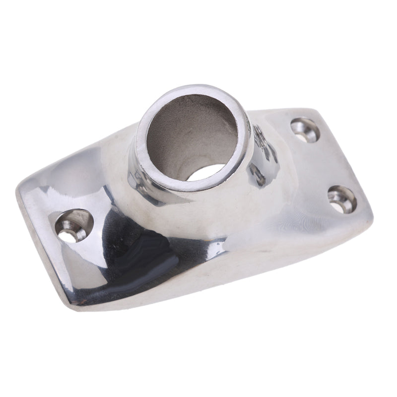 1 Piece Silver Boat Railing/Handrail Square Bottom Round Tube Base 20mm Boat Hardware