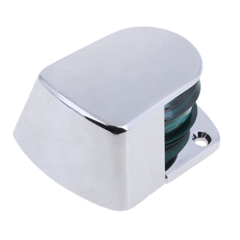1 Piece Silver Boat Stainless Steel Lights Bow Navigation Light Bi-Color Lens Signal Light
