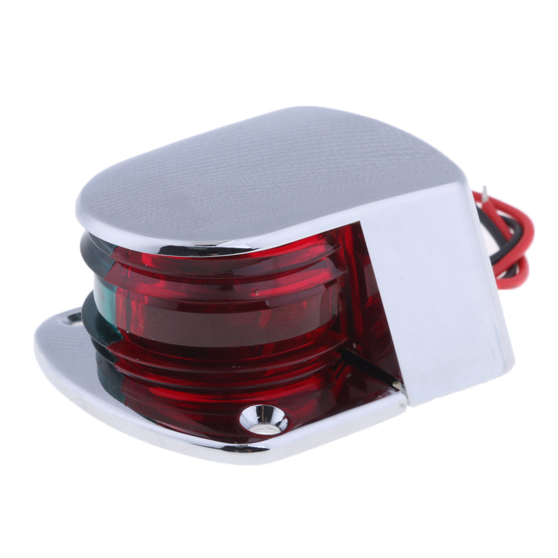 1 Piece Silver Boat Stainless Steel Lights Bow Navigation Light Bi-Color Lens Signal Light