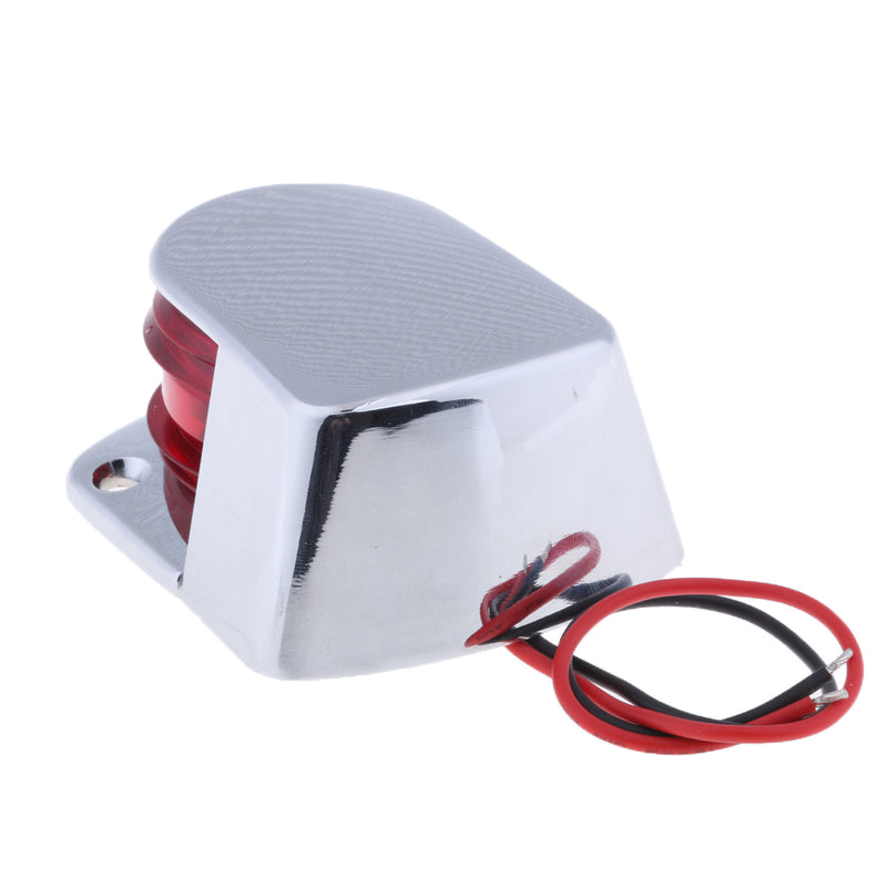 1 Piece Silver Boat Stainless Steel Lights Bow Navigation Light Bi-Color Lens Signal Light