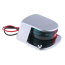 1 Piece Silver Boat Stainless Steel Lights Bow Navigation Light Bi-Color Lens Signal Light