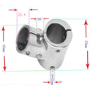 316 Grade Stainless Steel Boat Marine Handrail Fitting 60 Degree Tee 7/8'' 22mm