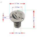 38mm Boat Deck Fuel Filler Keyless Cap Yacht Car Fill 316 Stainless Steel
