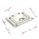 316 Stainless Steel Flush Hatch Pull Lift Ring Handle Marine Boat 76mm x 56mm