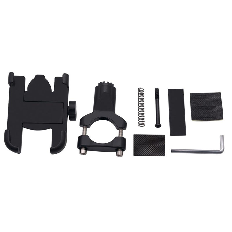 1 Set Black Aluminum Motorbike Universal Handlebar Mobile Phone Holder Mounting Bracket
