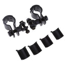 1"~1 1/4" Motorcycle Highway Engine Guard Offset Foot Pegs Mount Clamp On For Harley Street Glide Black