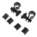 1"~1 1/4" Motorcycle Highway Engine Guard Offset Foot Pegs Mount Clamp On For Harley Street Glide Black