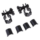 1"~1 1/4" Motorcycle Highway Engine Guard Offset Foot Pegs Mount Clamp On For Harley Street Glide Black
