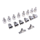 16pcs Stainless Steel 3-Bow 1'' Bimini Top Boat Fittings Marine Hardware