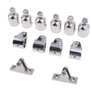 16pcs Stainless Steel 3-Bow 7/8'' Bimini Top Boat Fittings Marine Hardware