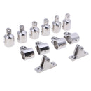 13pcs Stainless Steel 3-Bow 1'' Bimini Top Boat Fittings Marine Hardware