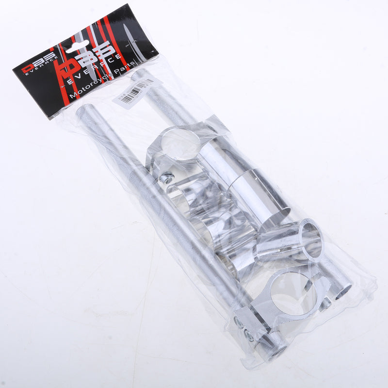 1 Set Silver Aluminum Motorbike Handle Bar Mount Adjustable Clip On Fork Tube 25/29/30mm