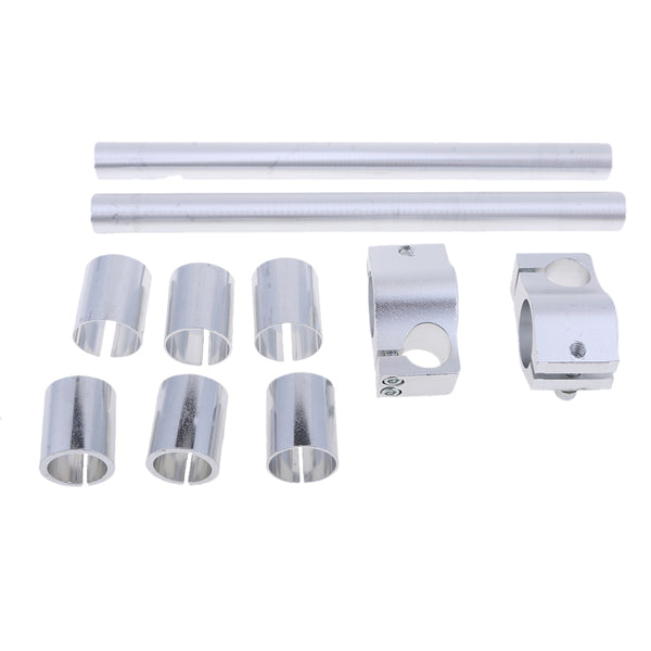 1 Set Silver Aluminum Motorbike Handle Bar Mount Adjustable Clip On Fork Tube 25/29/30mm