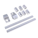 1 Set Silver Aluminum Motorbike Handle Bar Mount Adjustable Clip On Fork Tube 25/29/30mm