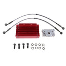 1 Set Iron Motorbike Engine Fuel Cooling Radiator & Hose 125cc for Pit Dirt Bike Red