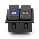 2 Gang Plastic Rocker Switch Clip Panel Holder Housing for ARB Carling Type