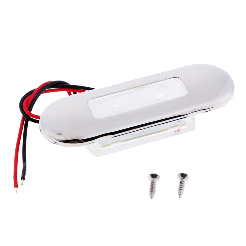 1 Piece White Plastic Boat LED Light Deck Light Aisle Light Signal Light IP68 DC 8-30V