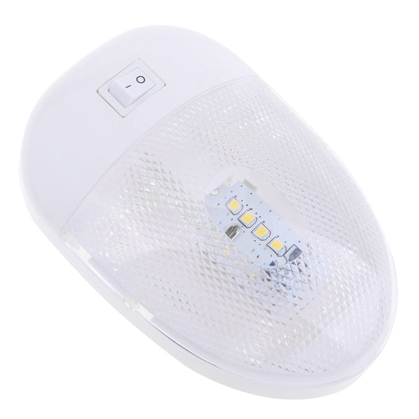 1 Piece White Plastic Car Boat Yacht Interior Roof Ceiling Lamp Reading LED Light 12V