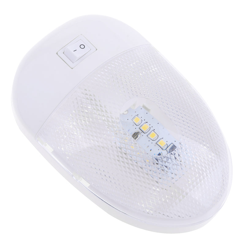 1 Piece White Plastic Car Boat Yacht Interior Roof Ceiling Lamp Reading LED Light 12V