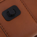 3 Pouch Windshield Bag Saddle Pocket -Brown PU Leather for Harley Motorcycle