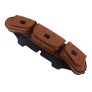 3 Pouch Windshield Bag Saddle Pocket -Brown PU Leather for Harley Motorcycle