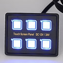 Touch Screen 6 Gang Blue Rocker Switch for Polaris Ranger RZR4 UTV 1000 900