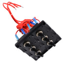 12/24V LED 6 Gang ON-OFF Car Marine Boat Toggle Switch Panel Fuse Circuit
