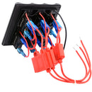 12/24V LED 6 Gang ON-OFF Car Marine Boat Toggle Switch Panel Fuse Circuit