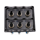 12/24V LED 6 Gang ON-OFF Car Marine Boat Toggle Switch Panel Fuse Circuit
