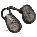 2 Pieces Black Plastic Motorbike Turn Signal Lights Blinker Lights Fits Yamaha FZ07/09 2014-2016