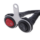 Aluminum Motorbike 12V Head Light Handlebar 2 Button Controls Light Indicator Switch