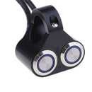 Black 12V 7/8" Motorcycle Handlebar Dual Button Controls Head Light Brake On Off Switch