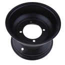Metal 18X 9.50 - 8 Inch 4 Stud Rear Back Wheel Rim Quad Dirt Bike ATV Buggy Black