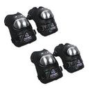 4 Pieces Full Set Motorcycle Body Protective Gear Elbow Knee Armour Guards