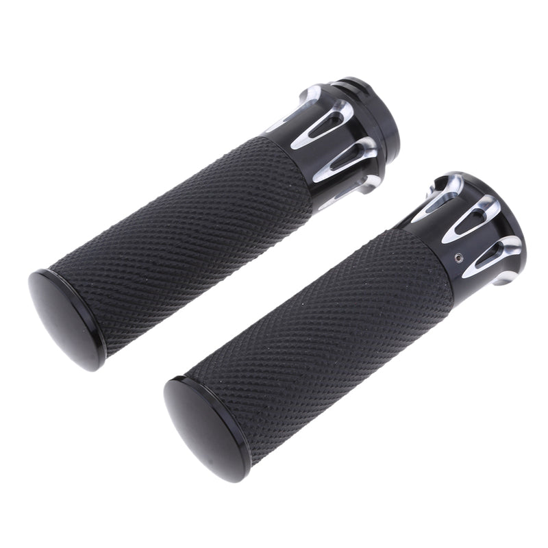 1" 25mm Chrome Handle Bar Hand Grips for Harley Sportster Touring Softail