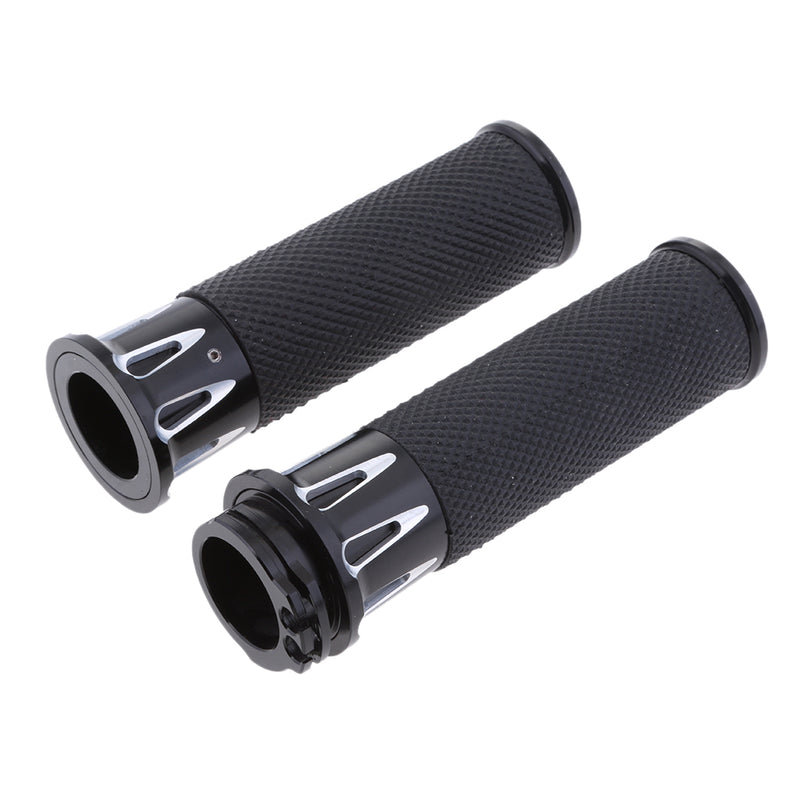 1" 25mm Chrome Handle Bar Hand Grips for Harley Sportster Touring Softail